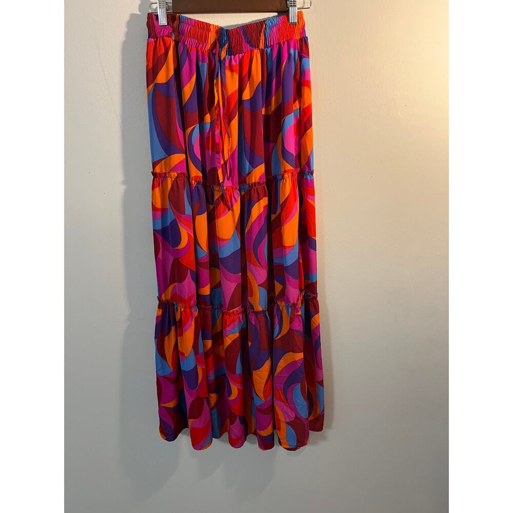 Tiered Maxi Skirt womens colorful tiered